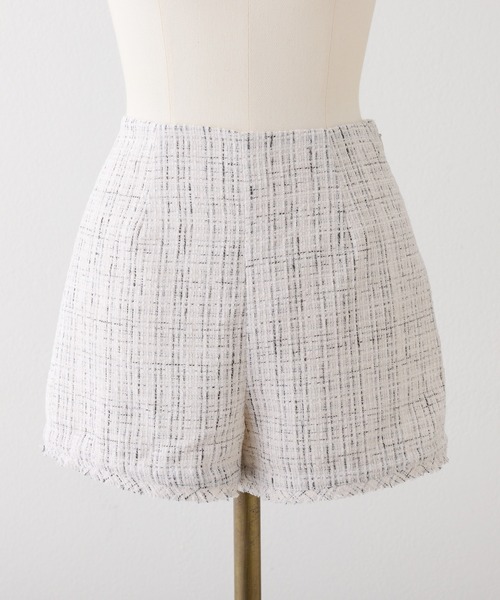 Seemi. byNICECLAUP（ シーミーバイナイスクラップ）の「【Seemi.】セット対応/ツイードショートパンツ（その他パンツ・レディース・アイボリー/サックスブルー/ベージュ・FREE）」の13枚目の写真
