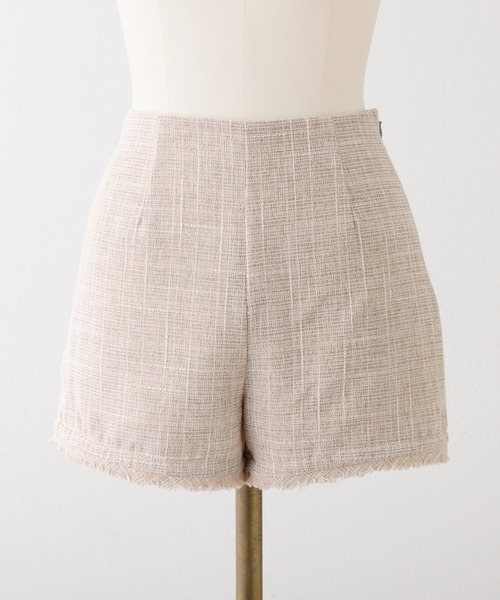 Seemi. byNICECLAUP（ シーミーバイナイスクラップ）の「【Seemi.】セット対応/ツイードショートパンツ（その他パンツ・レディース・アイボリー/サックスブルー/ベージュ・FREE）」の12枚目の写真