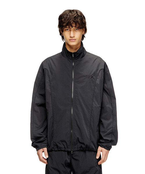 DIESEL（ディーゼル）の「メンズ ウィンドブレーカー J-FIVE-WRD-AKAD（ナイロンジャケット・メンズ・ブラック・44/46/50/48/54/52）」の2枚目の写真