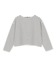 UNFILO | ドライタッチリブ バックZIP ボーダートップス(Tシャツ/カットソー)