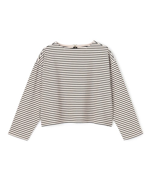 UNFILO(アンフィーロ)の「ドライタッチリブ バックZIP ボーダートップス(Tシャツ/カットソー・レディース・ベージュ系1/ホワイト系1/レッド系1/ネイビー系1・SMALL/MEDIUM)」の12枚目の写真