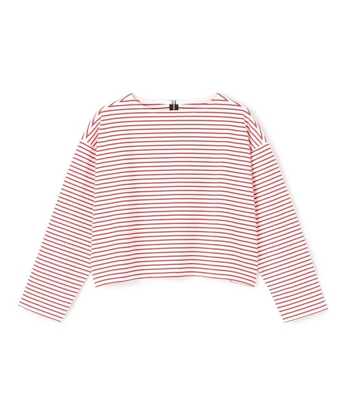 UNFILO(アンフィーロ)の「ドライタッチリブ バックZIP ボーダートップス(Tシャツ/カットソー・レディース・ベージュ系1/ホワイト系1/レッド系1/ネイビー系1・SMALL/MEDIUM)」の14枚目の写真