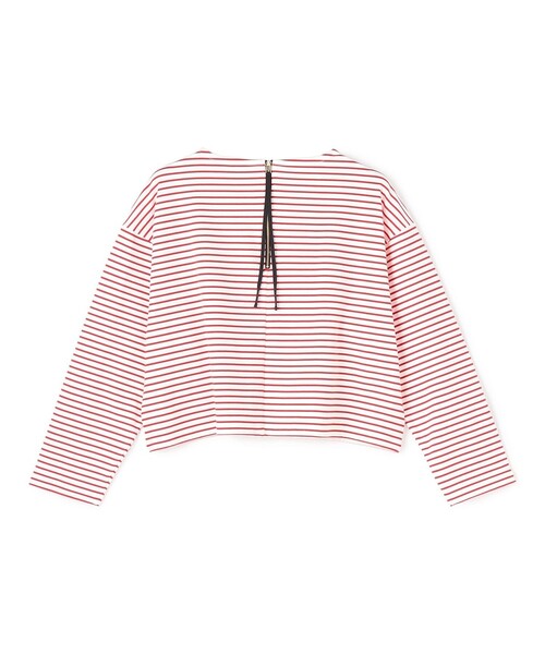 UNFILO(アンフィーロ)の「ドライタッチリブ バックZIP ボーダートップス(Tシャツ/カットソー・レディース・ベージュ系1/ホワイト系1/レッド系1/ネイビー系1・SMALL/MEDIUM)」の15枚目の写真