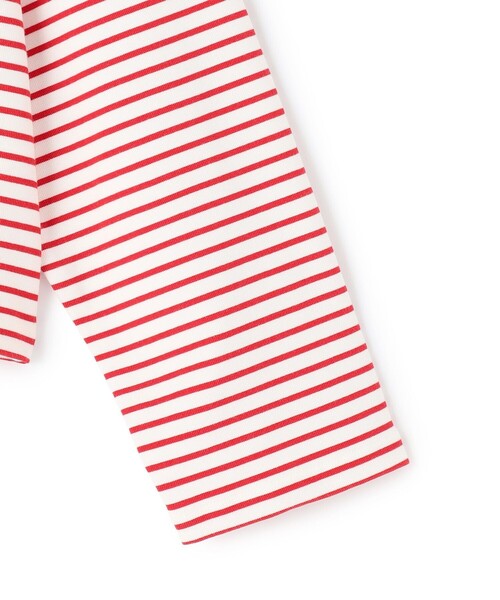 UNFILO(アンフィーロ)の「ドライタッチリブ バックZIP ボーダートップス(Tシャツ/カットソー・レディース・ベージュ系1/ホワイト系1/レッド系1/ネイビー系1・SMALL/MEDIUM)」の17枚目の写真