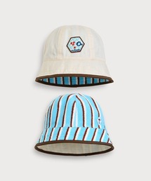 moimoln（モイモルン）の「ストライプ×無地リバーシブルハット・帽子（ハット）」