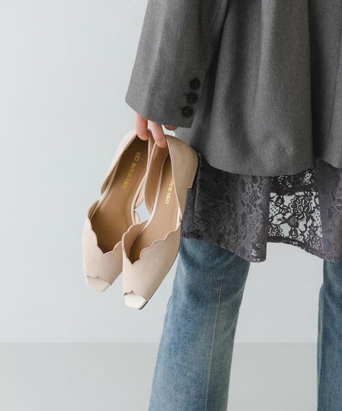 RODE SKO（ロデスコ）の「ピープトゥスカラップセパレートサンダル（サンダル・レディース・ライトブルー/アイボリー/ブラック・38/36/37）」の2枚目の写真