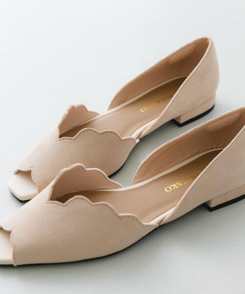 RODE SKO（ロデスコ）の「ピープトゥスカラップセパレートサンダル（サンダル・レディース・ライトブルー/アイボリー/ブラック・38/36/37）」の8枚目の写真