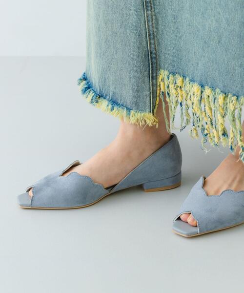 RODE SKO（ロデスコ）の「ピープトゥスカラップセパレートサンダル（サンダル・レディース・ライトブルー/アイボリー/ブラック・38/36/37）」の16枚目の写真