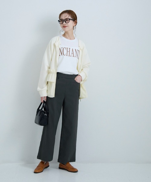 coca(coca)(コカ)の「ウルトラストレッチワイドパンツ(その他パンツ・レディース・ブラック/チャコール・S/M/L)」の3枚目の写真
