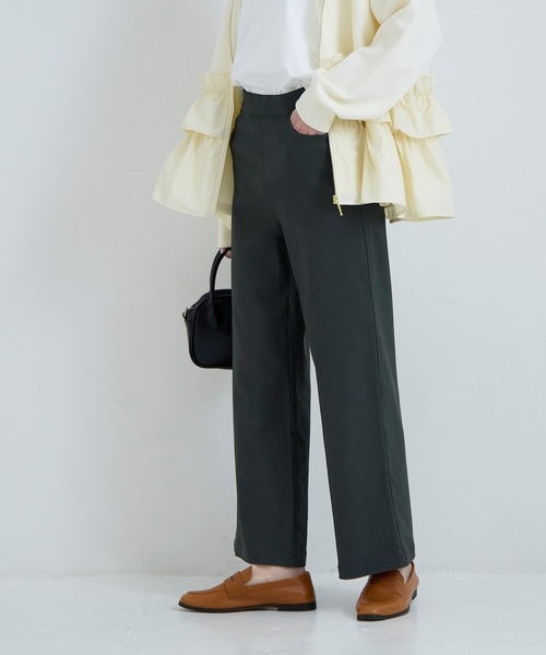 coca(coca)(コカ)の「ウルトラストレッチワイドパンツ(その他パンツ・レディース・ブラック/チャコール・S/M/L)」の4枚目の写真
