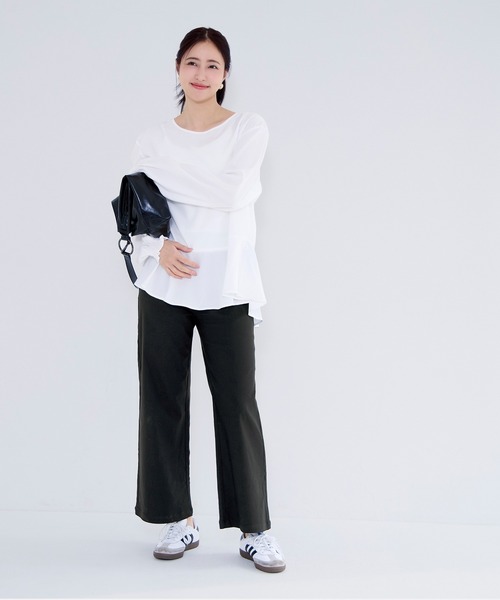 coca(coca)(コカ)の「ウルトラストレッチワイドパンツ(その他パンツ・レディース・ブラック/チャコール・S/M/L)」の9枚目の写真