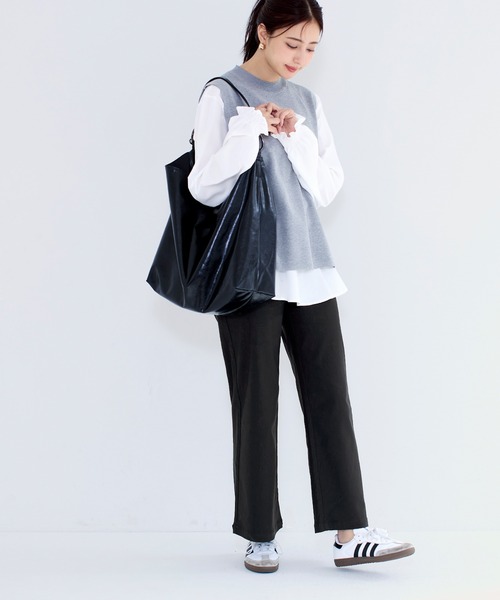 coca(coca)(コカ)の「ウルトラストレッチワイドパンツ(その他パンツ・レディース・ブラック/チャコール・S/M/L)」の10枚目の写真
