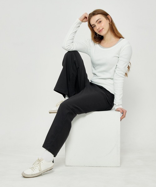 coca(coca)(コカ)の「ウルトラストレッチワイドパンツ(その他パンツ・レディース・ブラック/チャコール・S/M/L)」の13枚目の写真