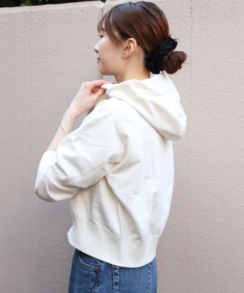 ORCIVAL（オーシバル）の「ORCIVAL/オーシバル　フレンチテリージップフーディ　FRENCH TERRY ZIP HOODIE　OR-C0531 FWZ（パーカー・レディース・ヘザーグレー/ナチュラル・2）」の14枚目の写真