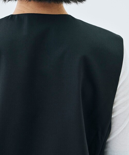 EDITION（エディション）の「Super140’sトロピカルウール ベスト（ベスト・レディース・チャコールグレー/ブラック・36/34）」の7枚目の写真