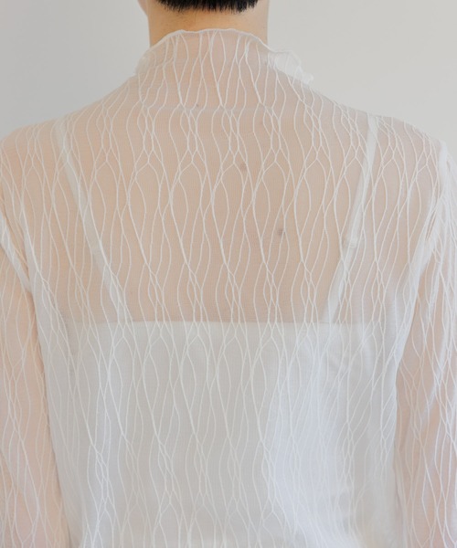 Paradise Picnic（パラダイスピクニック）の「シアージャガードプルオーバー（Tシャツ/カットソー・レディース・ホワイト/ブラック・FREE）」の21枚目の写真