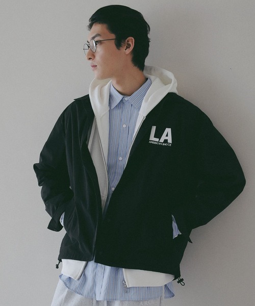 AMERICAN RAG CIE（アメリカンラグシー）の「【AMERICAN RAG CIE】コーチジャケット（ユニセックス）（その他アウター・レディース・ベージュ/ブラック・LARGE/MEDIUM）」の17枚目の写真