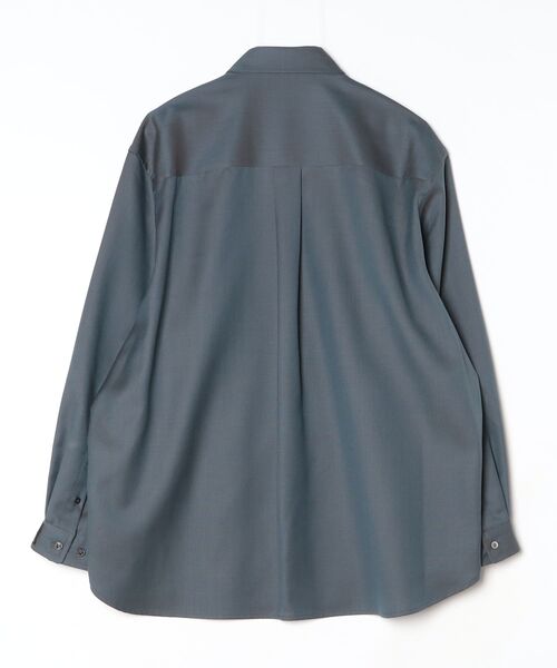 UNISEX》4 Colors Chambray Washable Wool Prime-Over Regular Collar