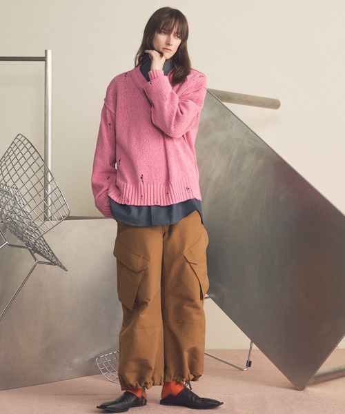 MAISON SPECIAL(メゾンスペシャル)の「《UNISEX》4 Colors Chambray Washable Wool Prime-Over Regular Collar Shirt/4色シャンブレーウォッシャブルウールプライムオーバーレギュラーカラーシャツ【MAISON SPECIAL/メゾンスペシャル】(シャツ/ブラウス・メンズ・ホワイト/ダークブルー/ブラック/グレー/チャコールグレー・0/1/2)」の7枚目の写真