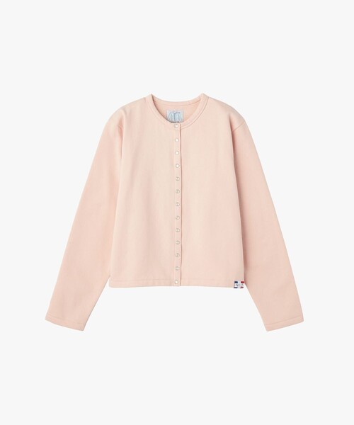 agnes b.(アニエスベー)の「オーガニックコットン メルトン 長袖 カーディガンプレッション "Le Classique"(カーディガン/ボレロ・レディース・レッド系その他・2/3/1)」の1枚目の写真