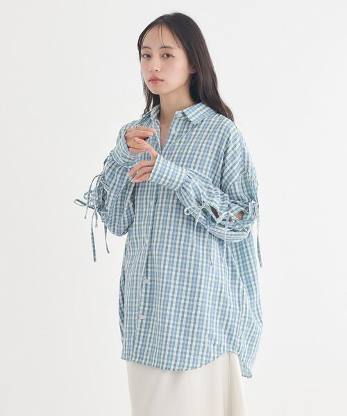 earth music&ecology（アースミュージックアンドエコロジー）の「【2026SS】アソートチェックシャツ（シャツ/ブラウス・レディース・ブルー系その他2/ホワイト系その他7/ブラック系その他3・FREE）」の16枚目の写真