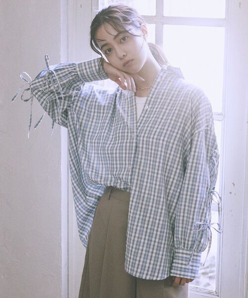 earth music&ecology（アースミュージックアンドエコロジー）の「【2026SS】アソートチェックシャツ（シャツ/ブラウス・レディース・ブルー系その他2/ホワイト系その他7/ブラック系その他3・FREE）」の20枚目の写真