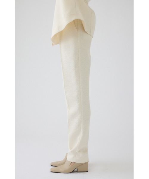 RIM.ARK(リムアーク)の「Glossy JQ tapered PT グロッシー ジャカード テーパード パンツ(スラックス・レディース・ブラック/アイボリー・38/36)」の9枚目の写真