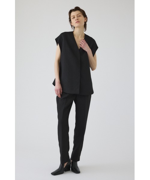 RIM.ARK(リムアーク)の「Glossy JQ tapered PT グロッシー ジャカード テーパード パンツ(スラックス・レディース・ブラック/アイボリー・38/36)」の20枚目の写真