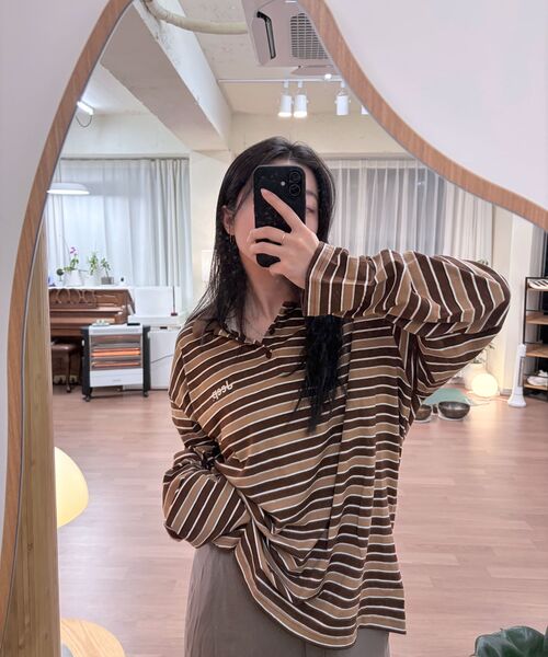 JEEP(ジープ)の「マルチストライプカラー ロングスリーブTシャツ (JR5TSU025BR)(ポロシャツ・レディース・その他・SMALL/MEDIUM/LARGE/X-LARGE/2XL)」の14枚目の写真