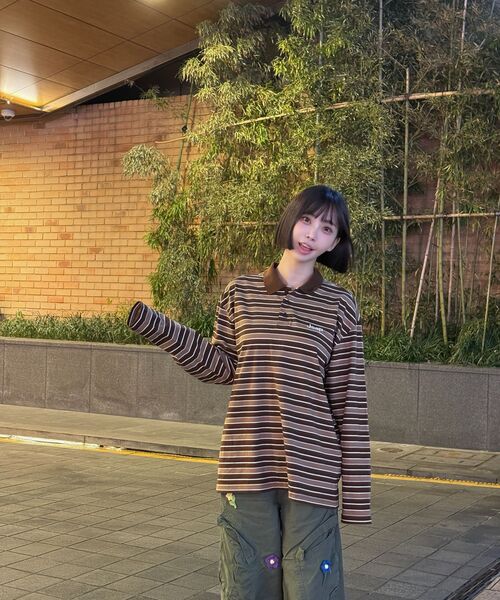 JEEP(ジープ)の「マルチストライプカラー ロングスリーブTシャツ (JR5TSU025BR)(ポロシャツ・レディース・その他・SMALL/MEDIUM/LARGE/X-LARGE/2XL)」の8枚目の写真
