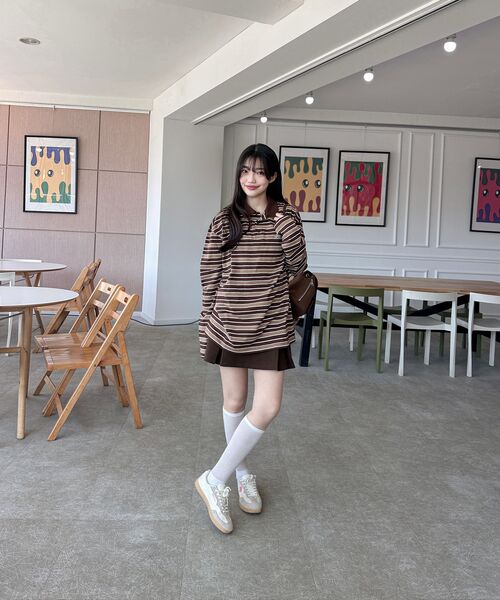 JEEP(ジープ)の「マルチストライプカラー ロングスリーブTシャツ (JR5TSU025BR)(ポロシャツ・レディース・その他・SMALL/MEDIUM/LARGE/X-LARGE/2XL)」の9枚目の写真