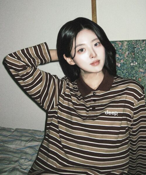 JEEP(ジープ)の「マルチストライプカラー ロングスリーブTシャツ (JR5TSU025BR)(ポロシャツ・レディース・その他・SMALL/MEDIUM/LARGE/X-LARGE/2XL)」の3枚目の写真
