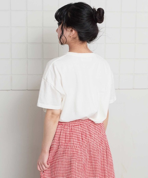 l'atelier du savon(アトリエドサボン)の「フルーツいろいろ テープ刺繍Tシャツ(Tシャツ/カットソー・レディース・ネイビー/サックスブルー/ホワイト・FREE)」の6枚目の写真