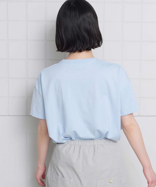 l'atelier du savon(アトリエドサボン)の「フルーツいろいろ テープ刺繍Tシャツ(Tシャツ/カットソー・レディース・ネイビー/サックスブルー/ホワイト・FREE)」の18枚目の写真