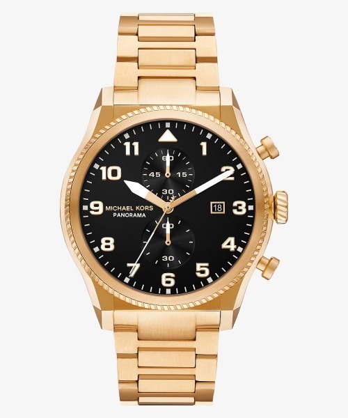 MICHAEL KORS ゴールド アナログ時計 セール】MICHAEL KORS MENS｜マイケル コース メンズ（メンズ）の