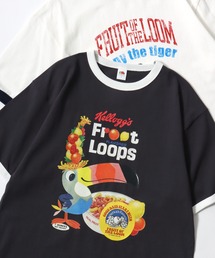 FRUIT OF THE LOOM | Kellogg's/ケロッグコラボ FRUIT OF THE LOOM/フルーツオブザルーム オーバーサイズ ヴィンテージプリント 半袖Tシャツ/リンガーT/レディース メンズ(Tシャツ/カットソー)
