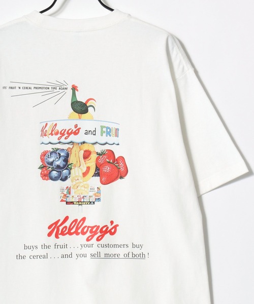 FRUIT OF THE LOOM(フルーツオブザルーム)の「Kellogg's/ケロッグコラボ FRUIT OF THE LOOM/フルーツオブザルーム オーバーサイズ ヴィンテージプリント 半袖Tシャツ/リンガーT/レディース メンズ(Tシャツ/カットソー・レディース・イエロー/ネイビー/ホワイト/ホワイト系その他/チャコールグレー・S/M/L)」の7枚目の写真