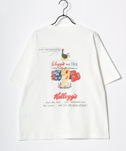 FRUIT OF THE LOOM(フルーツオブザルーム)の「Kellogg's/ケロッグコラボ FRUIT OF THE LOOM/フルーツオブザルーム オーバーサイズ ヴィンテージプリント 半袖Tシャツ/リンガーT/レディース メンズ(Tシャツ/カットソー・レディース・イエロー/ネイビー/ホワイト/ホワイト系その他/チャコールグレー・S/M/L)」の13枚目の写真