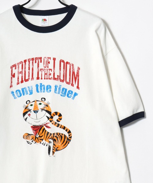 FRUIT OF THE LOOM(フルーツオブザルーム)の「Kellogg's/ケロッグコラボ FRUIT OF THE LOOM/フルーツオブザルーム オーバーサイズ ヴィンテージプリント 半袖Tシャツ/リンガーT/レディース メンズ(Tシャツ/カットソー・レディース・イエロー/ネイビー/ホワイト/ホワイト系その他/チャコールグレー・S/M/L)」の8枚目の写真