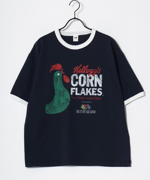 FRUIT OF THE LOOM(フルーツオブザルーム)の「Kellogg's/ケロッグコラボ FRUIT OF THE LOOM/フルーツオブザルーム オーバーサイズ ヴィンテージプリント 半袖Tシャツ/リンガーT/レディース メンズ(Tシャツ/カットソー・レディース・イエロー/ネイビー/ホワイト/ホワイト系その他/チャコールグレー・S/M/L)」の18枚目の写真