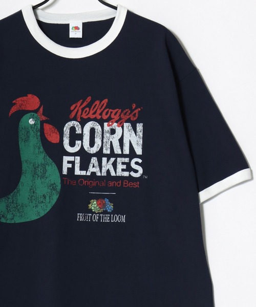 FRUIT OF THE LOOM(フルーツオブザルーム)の「Kellogg's/ケロッグコラボ FRUIT OF THE LOOM/フルーツオブザルーム オーバーサイズ ヴィンテージプリント 半袖Tシャツ/リンガーT/レディース メンズ(Tシャツ/カットソー・レディース・イエロー/ネイビー/ホワイト/ホワイト系その他/チャコールグレー・S/M/L)」の10枚目の写真