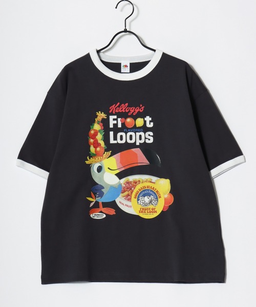 FRUIT OF THE LOOM(フルーツオブザルーム)の「Kellogg's/ケロッグコラボ FRUIT OF THE LOOM/フルーツオブザルーム オーバーサイズ ヴィンテージプリント 半袖Tシャツ/リンガーT/レディース メンズ(Tシャツ/カットソー・レディース・イエロー/ネイビー/ホワイト/ホワイト系その他/チャコールグレー・S/M/L)」の16枚目の写真