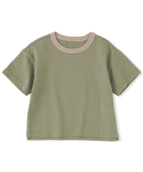 無印良品(ムジルシリョウヒン)の「ベビー あたまするっと 太番手クルーネック半袖Tシャツ(Tシャツ/カットソー・キッズ・キナリ/カーキ系/ブラウン/レッド系/ライトオレンジ系/ライトオレンジ系1/チャコールグレー/ライトグリーン系/ネイビー系・80/90/100)」の4枚目の写真