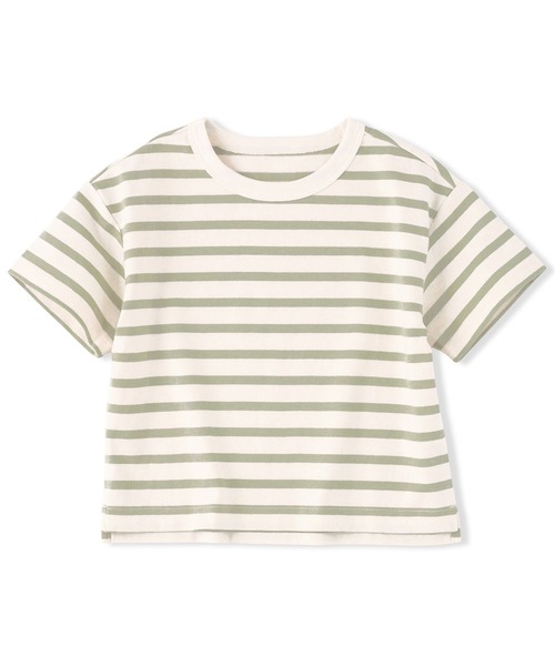 無印良品(ムジルシリョウヒン)の「ベビー あたまするっと 太番手クルーネック半袖Tシャツ(Tシャツ/カットソー・キッズ・キナリ/カーキ系/ブラウン/レッド系/ライトオレンジ系/ライトオレンジ系1/チャコールグレー/ライトグリーン系/ネイビー系・80/90/100)」の5枚目の写真