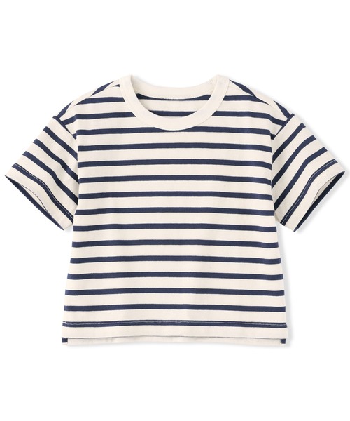 無印良品(ムジルシリョウヒン)の「ベビー あたまするっと 太番手クルーネック半袖Tシャツ(Tシャツ/カットソー・キッズ・キナリ/カーキ系/ブラウン/レッド系/ライトオレンジ系/ライトオレンジ系1/チャコールグレー/ライトグリーン系/ネイビー系・80/90/100)」の6枚目の写真