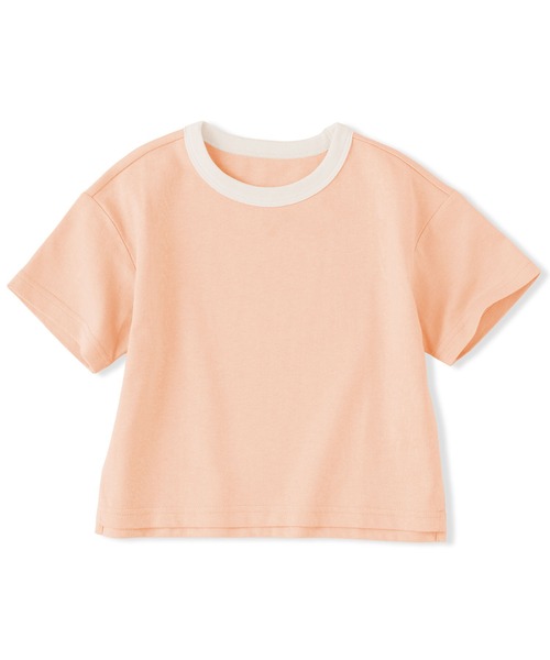 無印良品(ムジルシリョウヒン)の「ベビー あたまするっと 太番手クルーネック半袖Tシャツ(Tシャツ/カットソー・キッズ・キナリ/カーキ系/ブラウン/レッド系/ライトオレンジ系/ライトオレンジ系1/チャコールグレー/ライトグリーン系/ネイビー系・80/90/100)」の8枚目の写真