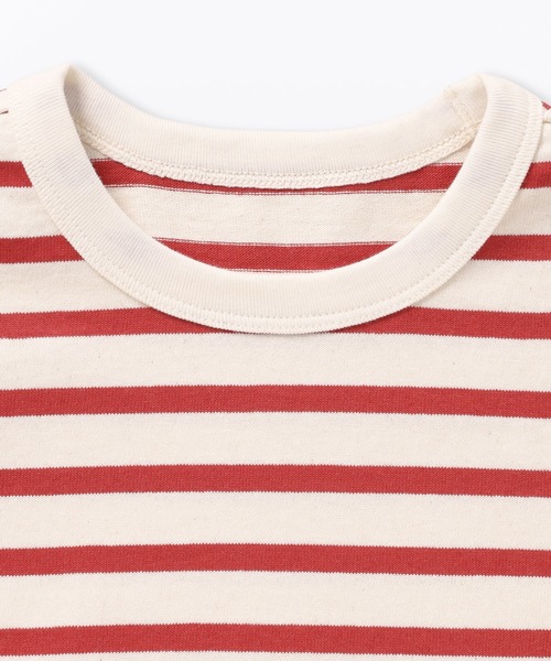 無印良品(ムジルシリョウヒン)の「ベビー あたまするっと 太番手クルーネック半袖Tシャツ(Tシャツ/カットソー・キッズ・キナリ/カーキ系/ブラウン/レッド系/ライトオレンジ系/ライトオレンジ系1/チャコールグレー/ライトグリーン系/ネイビー系・80/90/100)」の17枚目の写真