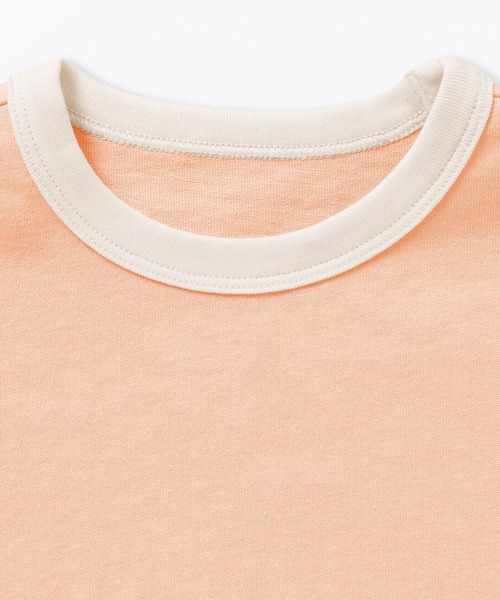 無印良品(ムジルシリョウヒン)の「ベビー あたまするっと 太番手クルーネック半袖Tシャツ(Tシャツ/カットソー・キッズ・キナリ/カーキ系/ブラウン/レッド系/ライトオレンジ系/ライトオレンジ系1/チャコールグレー/ライトグリーン系/ネイビー系・80/90/100)」の14枚目の写真