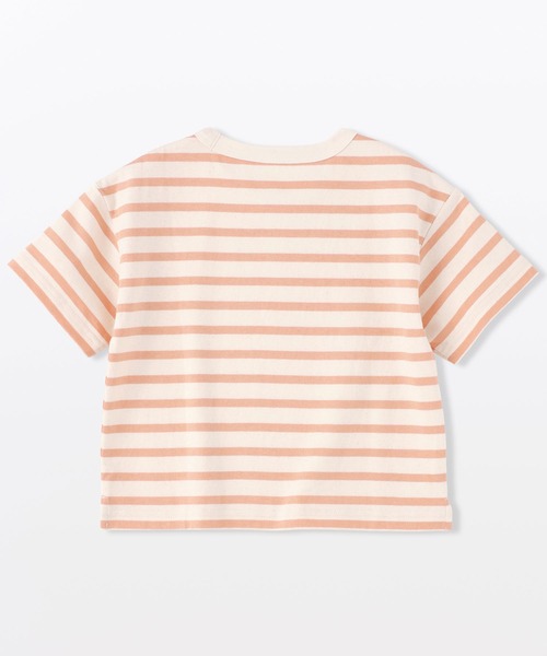 無印良品(ムジルシリョウヒン)の「ベビー あたまするっと 太番手クルーネック半袖Tシャツ(Tシャツ/カットソー・キッズ・キナリ/カーキ系/ブラウン/レッド系/ライトオレンジ系/ライトオレンジ系1/チャコールグレー/ライトグリーン系/ネイビー系・80/90/100)」の12枚目の写真