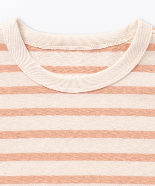 無印良品(ムジルシリョウヒン)の「ベビー あたまするっと 太番手クルーネック半袖Tシャツ(Tシャツ/カットソー・キッズ・キナリ/カーキ系/ブラウン/レッド系/ライトオレンジ系/ライトオレンジ系1/チャコールグレー/ライトグリーン系/ネイビー系・80/90/100)」の11枚目の写真